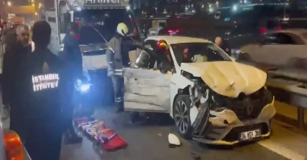 Bağcılar TEM Otoyolu'nda zincirleme kaza: 5 yaralı