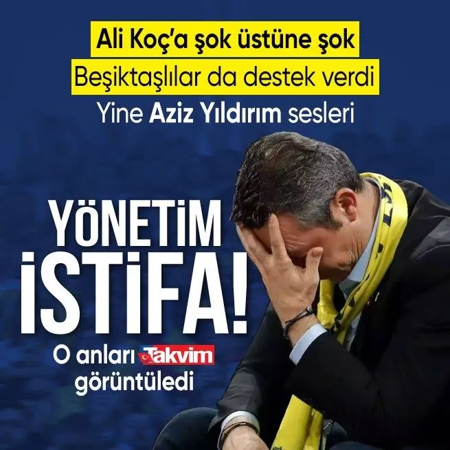 Fenerbahçe - Beşiktaş maçında taraftarlar Ali Koç için tek ses oldu!
