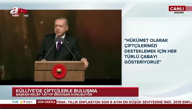 Başkan Erdoğan'dan çiftçilere müjde