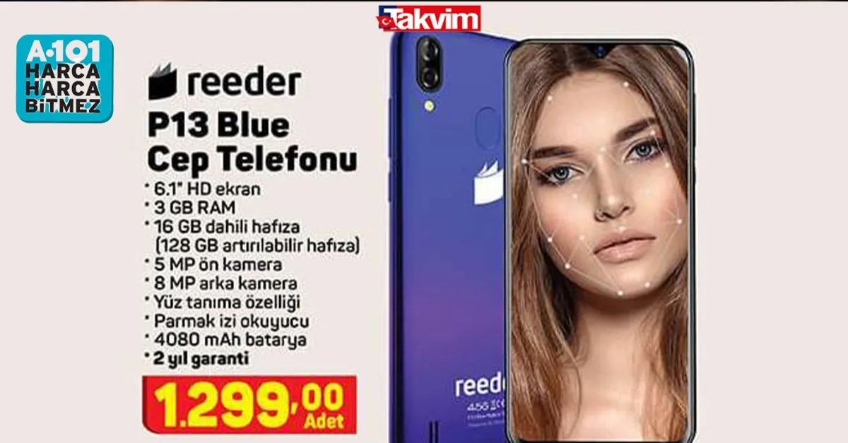 a101 de satilan reeder p13 akilli cep