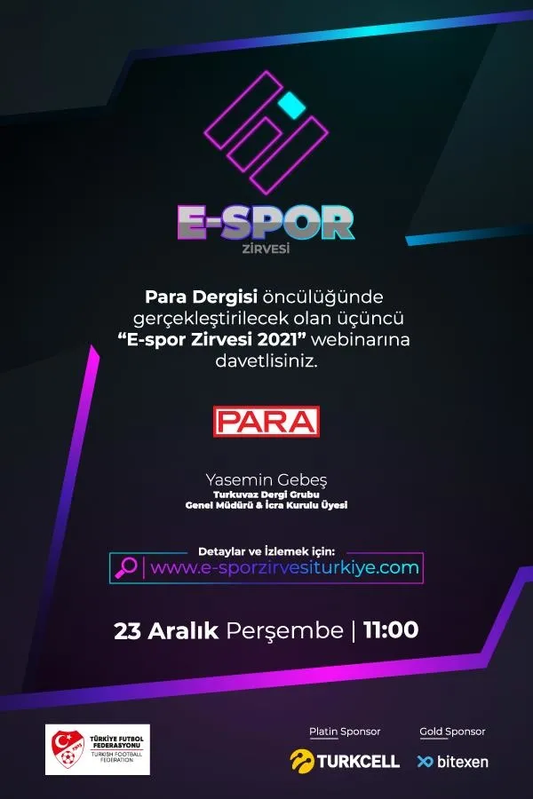 Bakan Kasapoğlu Turkuvaz Medya Grubu'nun düzenlediği "Esports Business Zirvesi"ne video mesaj gönderdi-1