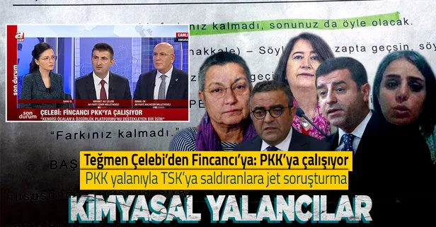 PKK'nın siyasi ayağı HDP'den TSK'ya 'kimyasal silah' iftirası: TTB Başkanı Şebnem Korur Fincancı'ya soruşturma! Mehmet Ali Çelebi'den sert tepki