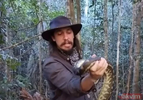 Sadece yardım etmek istemişti! Eline aldığı dev piton talihsiz adamın atardamarını parçaladı: İşte o anlar - 15