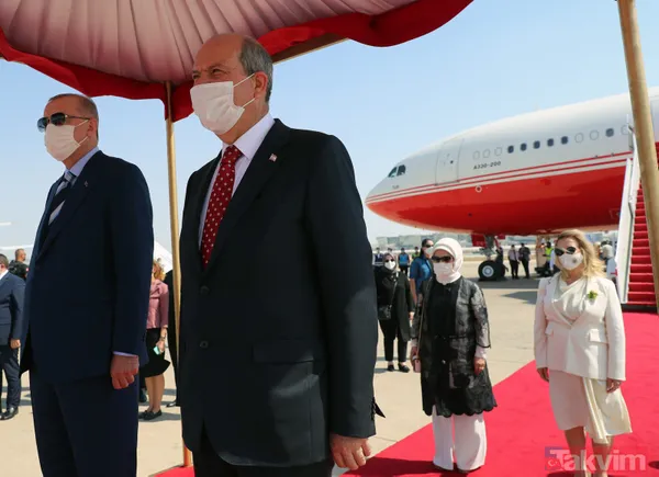 KKTC'de tarihi anlar! Başkan Recep Tayyip Erdoğan'a Oğuzhan Asiltürk ve Devlet Bahçeli de eşlik etti - 34