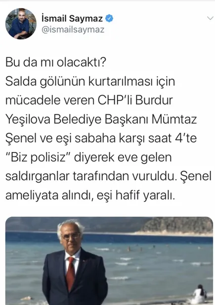 Yalan terörü bu defa Salda Gölü üzerinden yapıldı! Yeşilova Belediye Başkanı Mümtaz Şenel’in saldırıya uğramasını Salda Gölü’ne bağladılar!-7