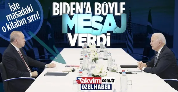 Başkan Recep Tayyip Erdoğan - Joe Biden görüşmesinde masada dikkat çeken kitap: Türkiye’nin Terörizmle Mücadelesi