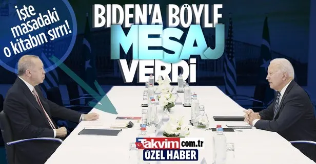 Erdoğan-Biden görüşmesinde masada dikkat çeken kitap