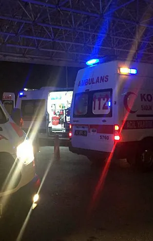Konya'da yolcu otobüsü devrildi