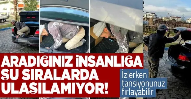 İnsanlık ölmüş dedirten o anları görenlerin yüreği sızladı! İşçiyi arabası kirlenmesin diye bagajda taşıdı