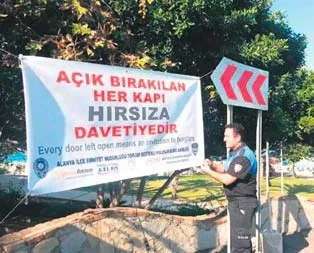 Polisten sıcakta hırsız uyarısı