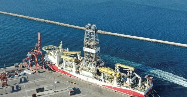 Yavuz Sondaj gemisindeki hazırlıklar havadan görüntülendi! Karadeniz'e hareket edecek