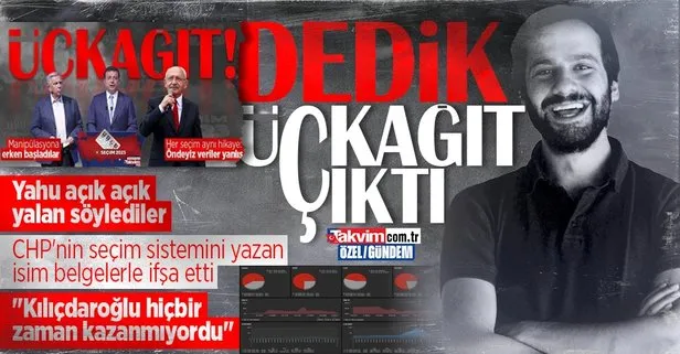 CHP’nin seçim sistemini yazan Sedat Doğan itiraf etti! İmamoğlu, Yavaş ve Kılıçdaroğlu’nun yaptığı manipülasyon deşifre oldu