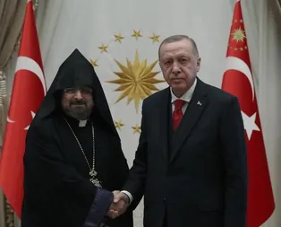 Son dakika: Başkan Erdoğan, Türkiye Ermenileri 85. Patriği Sahak Maşalyan’ı kabul etti