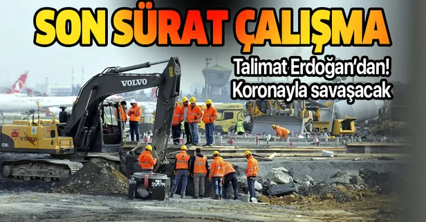 Son dakika: Atatürk Havalimanı'ndaki salgın hastanesinin yapım çalışmaları son sürat devam ediyor