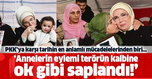 Annelerin eylemi terörün kalbine ok gibi saplandı