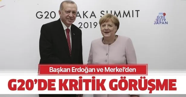 Başkan Recep Tayyip Erdoğan ile Merkel’den kritik görüşme