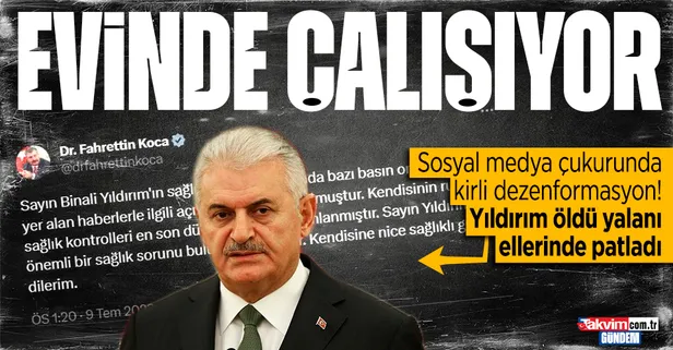 Sağlık Bakanı Fahrettin Koca'dan Binali Yıldırım açıklaması: "Önemli bir sağlık sorunu bulunmamaktadır"