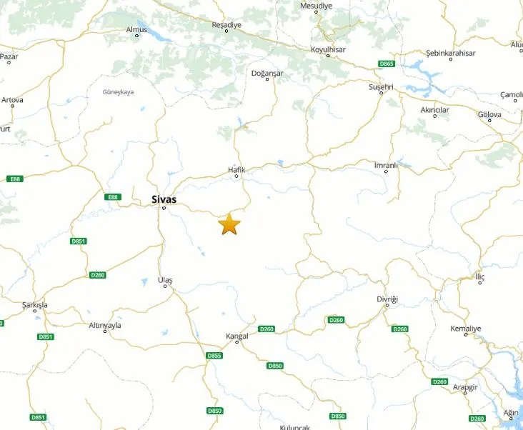 Depremin merkez üssü (Takvim.com.tr / Ekran görüntüsü)