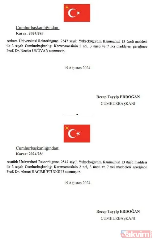 Başkan Erdoğan imzaladı: Atama kararları Resmi Gazete'de! Emniyet Genel Müdürlüğü ve Jandarma Genel Komutanlığı'na yeni isimler - 21