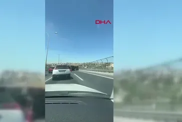 TEM'de kamyon devrildi!