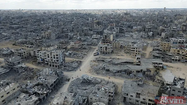 Ateşkesin ardından yıkım havadan görüntülendi! İşte Han Yunus'un son hali... - 5