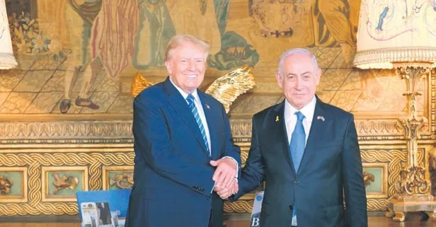 ABD'nin eski Başkanı Trump katil İsrail'in Başbakanı Netanyahu'yu kapıda karşıladı!