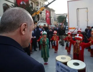 Minik mehteranlardan Başkan Erdoğan’a konser