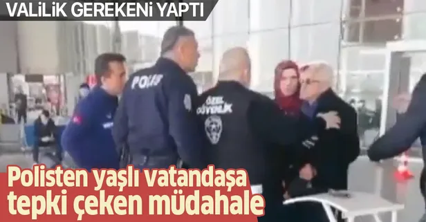 Manisa'da polisten yaşlı vatandaşa tepki çeken müdahale! Valilikten açıklama geldi