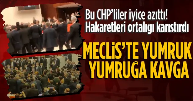 SON DAKİKA: CHP'li Özgür Özel hakaret etti, Meclis karıştı! Yumruk yumruğa büyük kavga