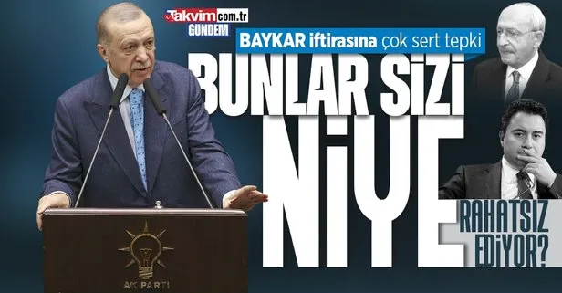 Başkan Erdoğan’dan Kemal Kılıçdaroğlu ve Ali Babacan’ın BAYKAR iftirasına çok sert tepki