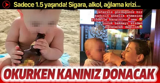 1,5 yaşındaki bebeğe alkol içirdi