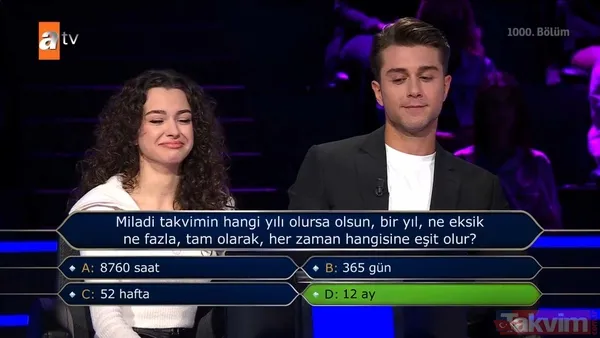 Kim Milyoner Olmak İster'de Kenan İmirzalıoğlu'ndan Yusuf Çim ve Feyza Sevil Güngör'ü pes ettiren 200 bin TL'lik 'TDK' sorusu - 22