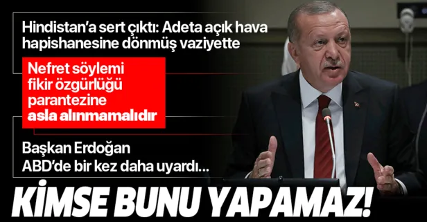 Son dakika: Başkan Erdoğan'dan New York'ta 'Nefret Söylemiyle Mücadele' Toplantısı'nda önemli açıklamalar