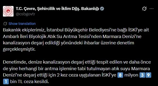 Ambarlı Arıtma Tesisi'nde arıtılmamış atık su deşarjı: İSKİ'ye 8,3 milyon TL ceza-7