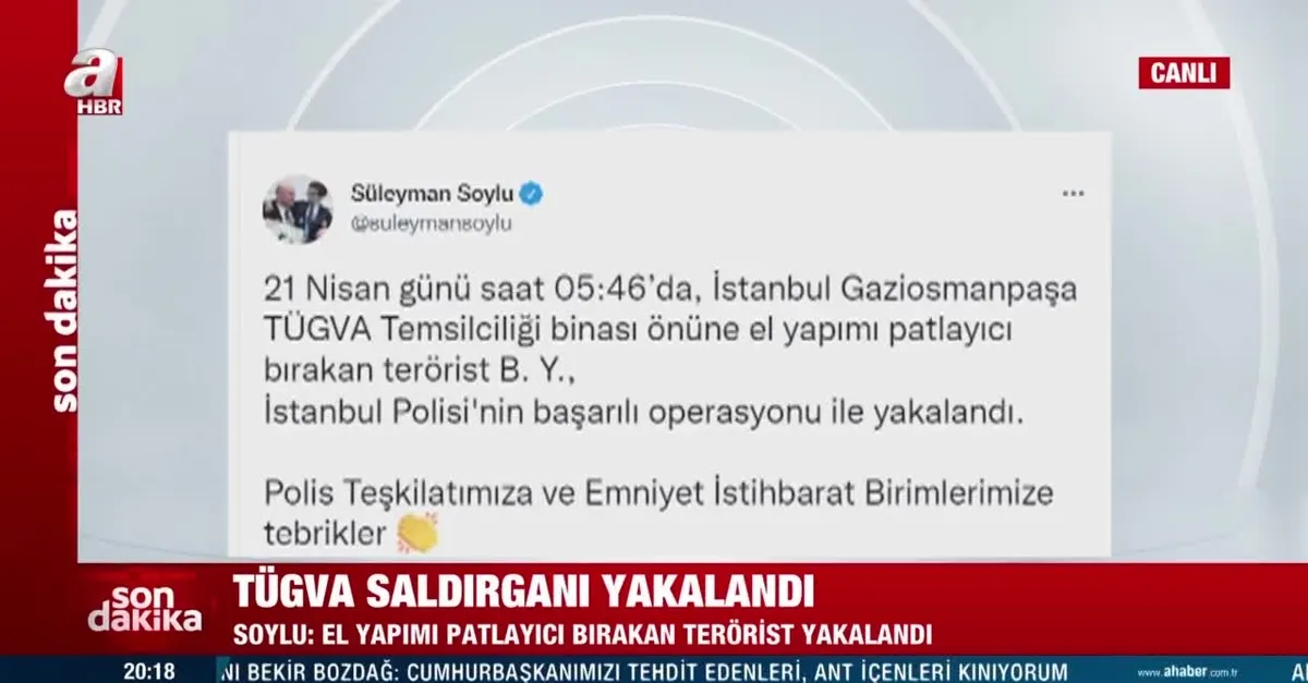 SON DAKİKA: TÜGVA saldırganı yakalandı