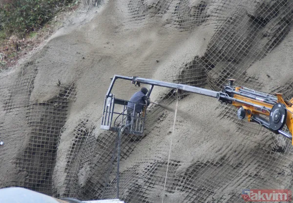 Öğrenciler ölümle burun burunaydı! Rize Ardeşen'de kaya parçalarına karşı çelik ağlar örülüyor - 10