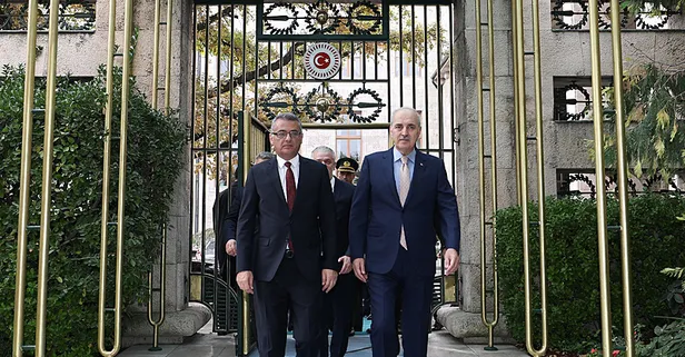 TBMM Başkanı Kurtulmuş, KKTC Cumhurbaşkanı Erhürman ile görüştü