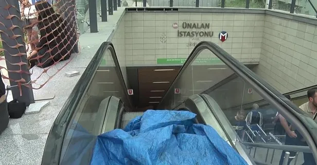 Ünalan Metro İstasyonu’nda yürüyen merdiven kırıldı! Vatandaş isyan etti