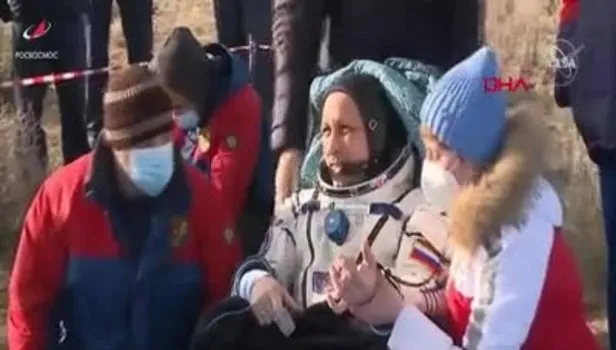 ABD’li NASA astronotu Vande Hei tarihe geçti! Soyuz MS-19 astronot ve kozmonotları Dünya’ya döndü