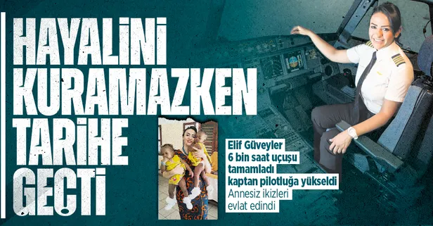 Elif Güveyler, 6 bin saatlik uçuşu tamamlayıp kaptan pilotluğa yükselerek tarihe geçti