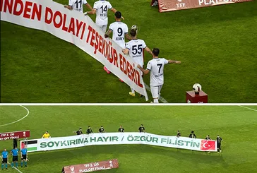 2. Lig final maçında Filistin'e destek
