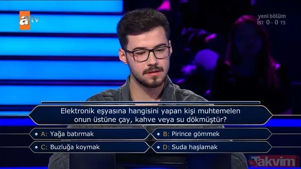 Kenan İmirzalıoğlu'nun sunduğu Kim Milyoner Olmak İster'de hareketleri ve cevaplarıyla geceye damga vuran yarışmacı! - 13