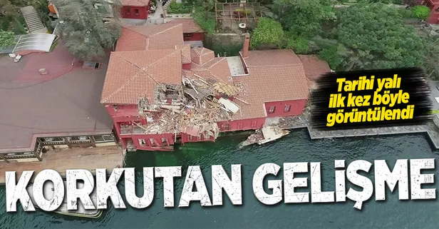 Hekimbaşı Salih Efendi Yalısı'nın son hali havadan görüntülendi