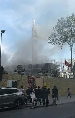 Teşvikiye Camii'nde yangın