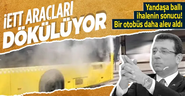 İETT otobüsü dumanlar içinde kaldı! CHP'li İBB'nin yandaşa ihalesinin ceremesini İstanbullu çekiyor