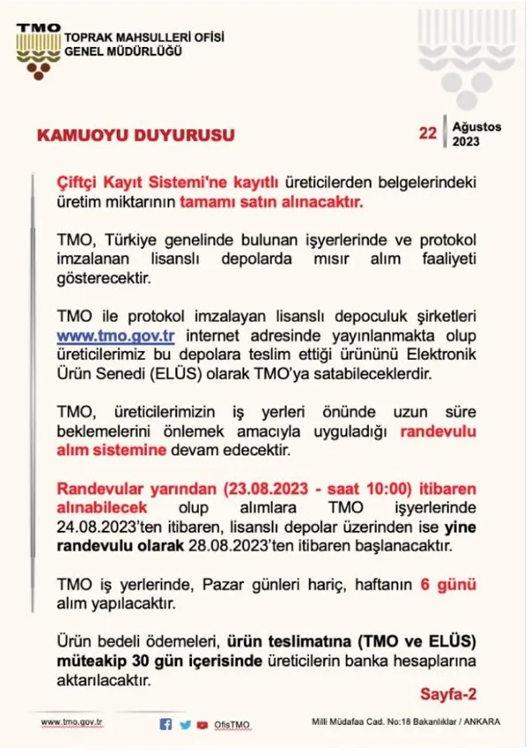 tmo-resmen-duyurdu-misir-alim-fiyatlari-belli-oldu-1692716762650.jpeg TMO resmen duyurdu! 2023 yılı Mısır alım fiyatları belli oldu: Ödemeler 30 gün içerisinde hesaplarda-3
