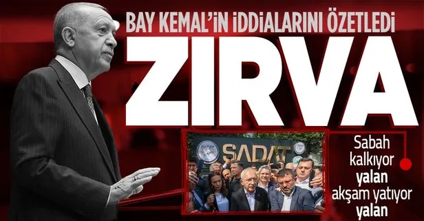 Başkan Erdoğan’dan Kemal Kılıçdaroğlu’nun ’SADAT’ iddialarına tepki: Yalanla yatıyor yalanla kalkıyorsun
