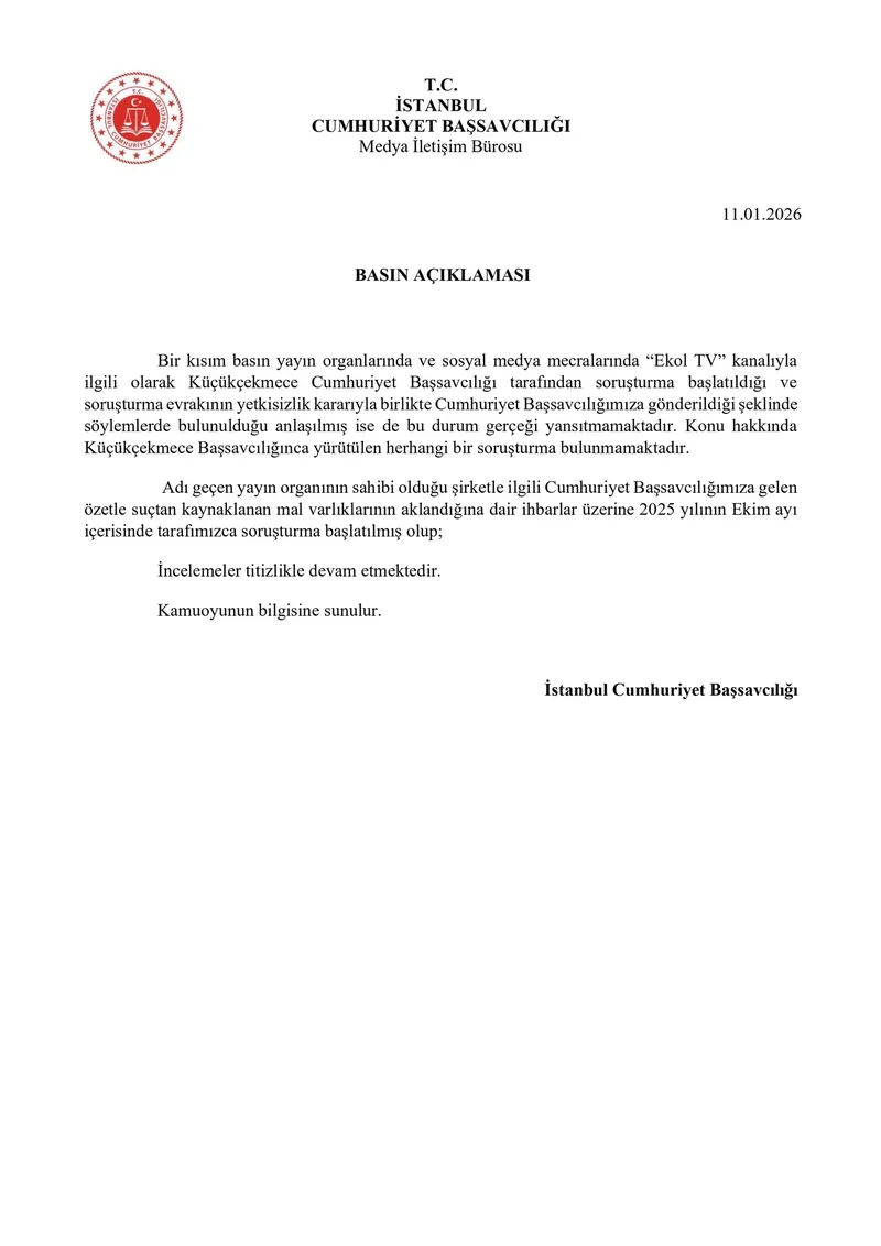 Başsavcılıktan Ekol TV iddialarına yalanlama-2