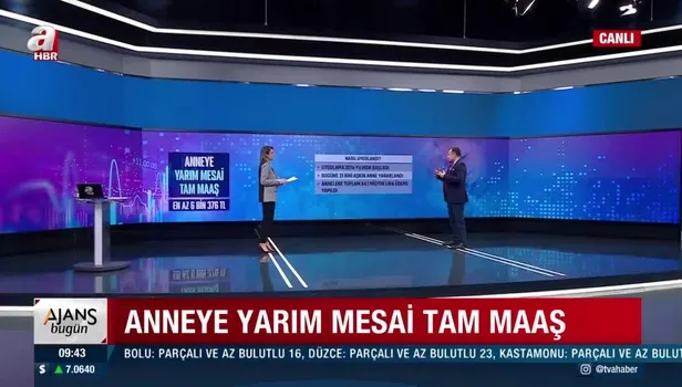 Anneye yarım mesai tam maaş: En az 6.376 TL