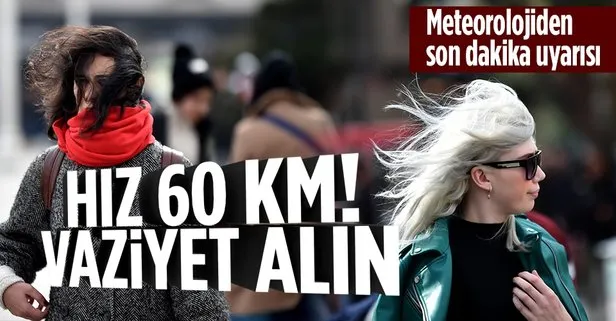 Meteorolojiden son dakika kar ve rüzgar uyarısı! Hız 60 km: Dışarı çıkacaklar dikkat